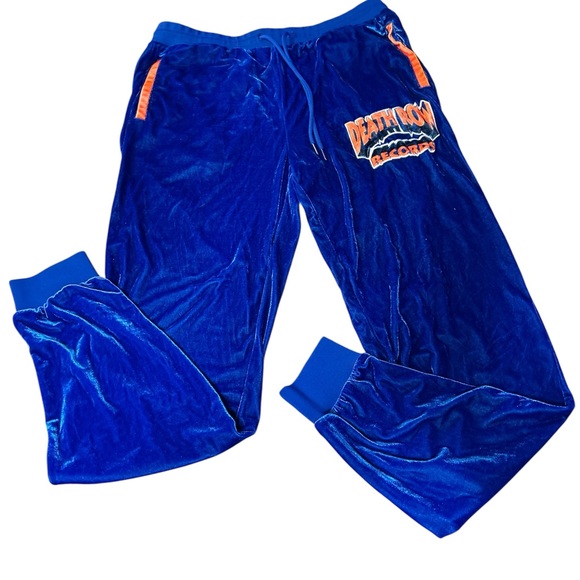 Death Row Records Other - Death Row Records velvet velour joggers blue orange XXL